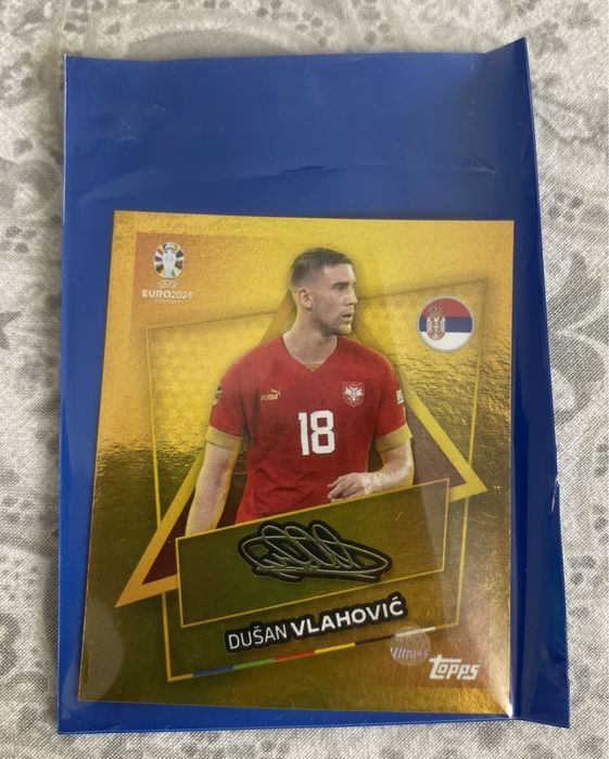 EURO 2024 TOPPS - Vlahovic SP signed
