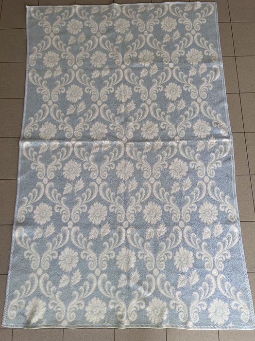 Baby Blue and White Blanket