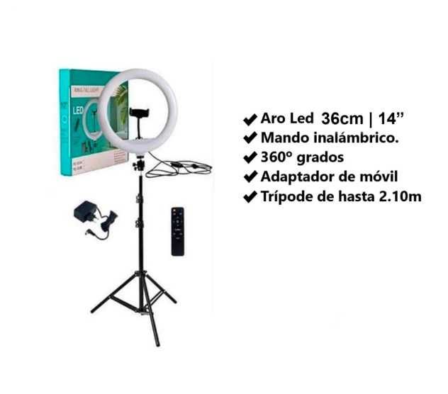 14" 36 cm Ring Light with Tripod and Remote Control64737956544514121