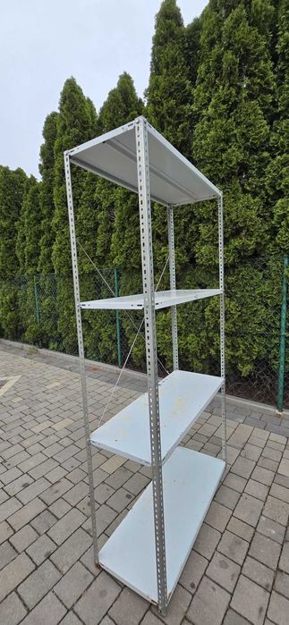 Regał skręcany wolnostojący metalowy półka 40x100cm / 200cm wys4 półki