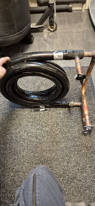 Wymiennik rurowy.woda freon. 14 kw miedziany