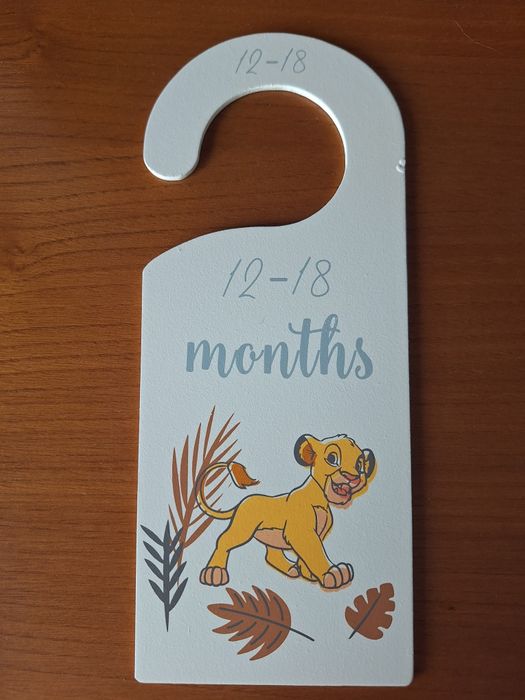 7 Cabides Separadores para Roupa de Bebé Rei Leão Disney