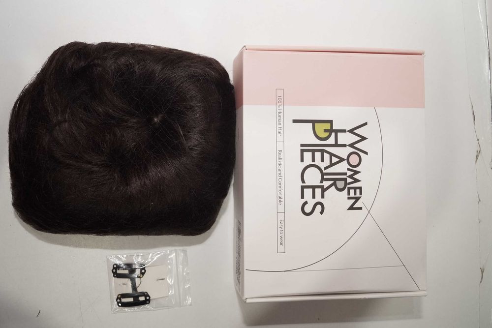 1508 krótka peruka 100% ludzkie włosy doczep THQ-H02Z kręcone brąz