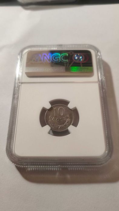 Moneta 10 groszy 1967 PRL GRADING NGC MS64 UNC