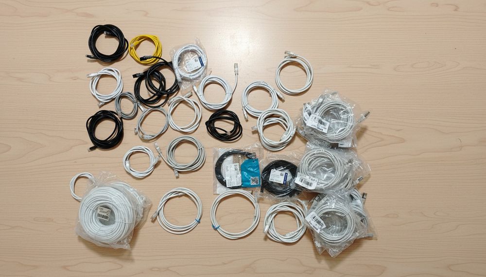 Cabos de rede de vários tamanhos