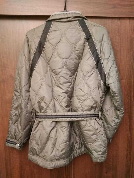 Kurtka pikowana r. 40 44 khaki srebrna