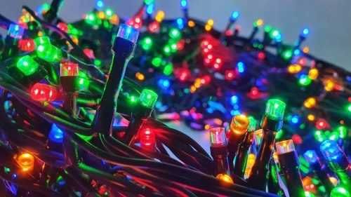 Lampki choinkowe wewnątrz 100 LED multi 4,9 m