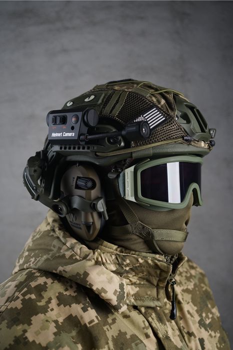 Тактичний комплект ФРАНЦІЯ Шолом + кавер + кріплення + навушники