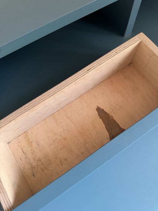Minko biurko niebieskie dla dziecka ikea z nadstawką