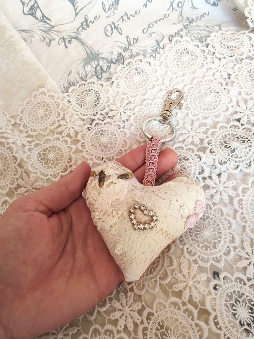 Breloczek serce handmade walentynki artystyczny prezent unikat