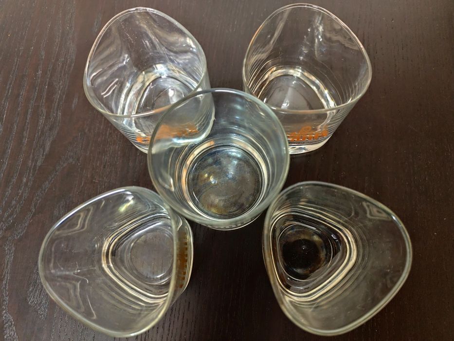 Lote de 5 copos de Whisky Grants