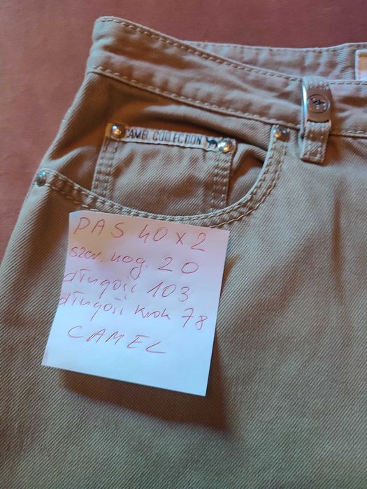 Spodnie markowe jeans Camel, r. L