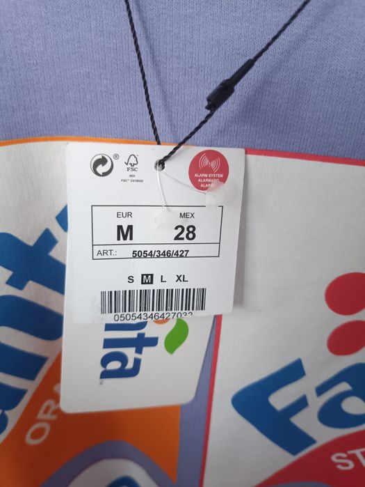 Lefties rozmiar M bluza fioletowa z nadrukiem fanta