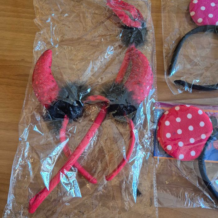 zestaw ozdoba włosów dzieci opaska diabeł myszka miki