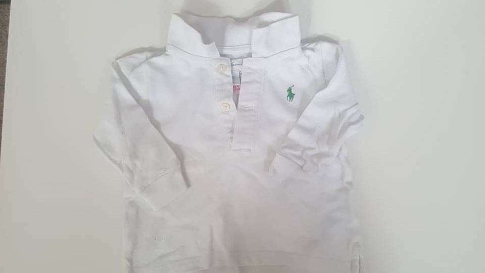 Ralph Lauren sliczna snieznobiala koszulka polo 6m