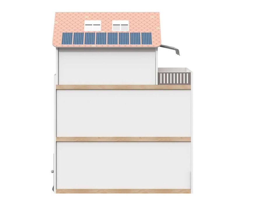 Domek dla lalek willa dzieci LED lalki XXL 3xpiętro DREWNO winda DEMO