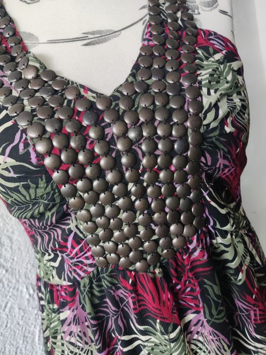 Długa sukienka boho 42 XL dla wysokiej  nowa