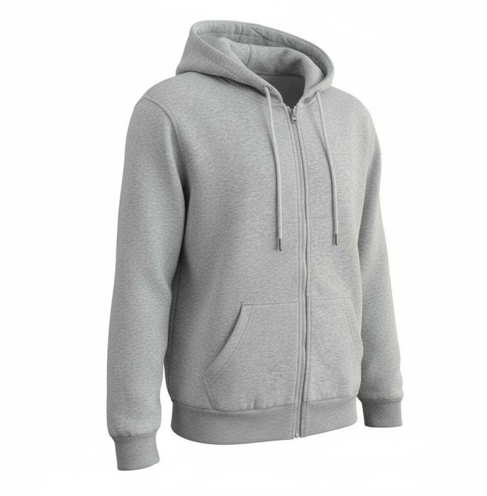 Bluza typu kapturek z suwakiem, bawełna 100%   - (wzór unisex) ( L )