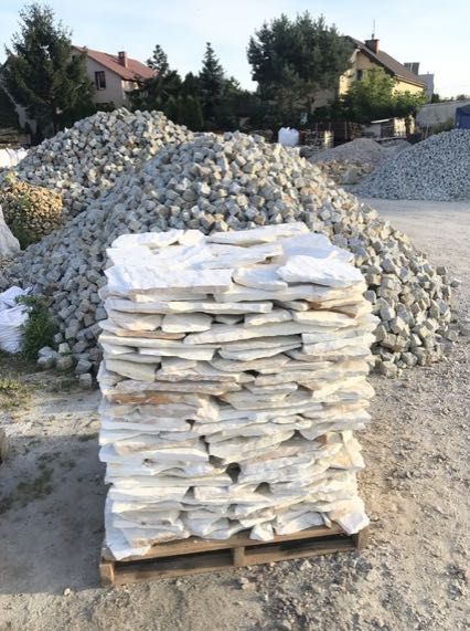 Łupek Biały Thassos Kamień Płyty Ogrodowe Akwarium Ścieżka Schody