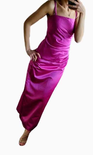 Piękna sukienka fuksja vera mont S