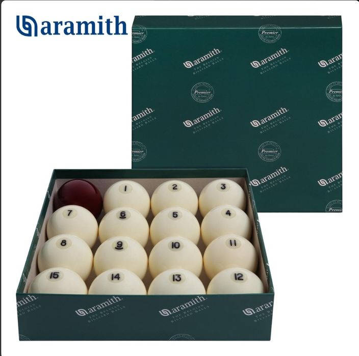 Бильярдные шары Арамит и простые 68.мм пирамида Кулі більярдні 57,2.мм