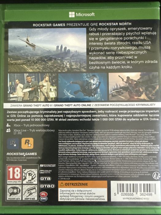 Диск Grand theft Auto 5 для Xbox One