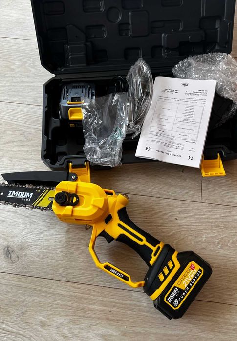 Piła Łańcuchowa Akumulatorowa Pro Pilarka 6" 2 Aku+Walizka Mocna Imoum