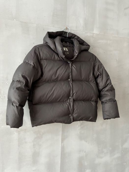Zimowa kurtka Zara dla dziewczynki puchowa rozmiar 130