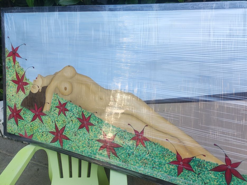 Quadro pintado a óleo 2900 X 900