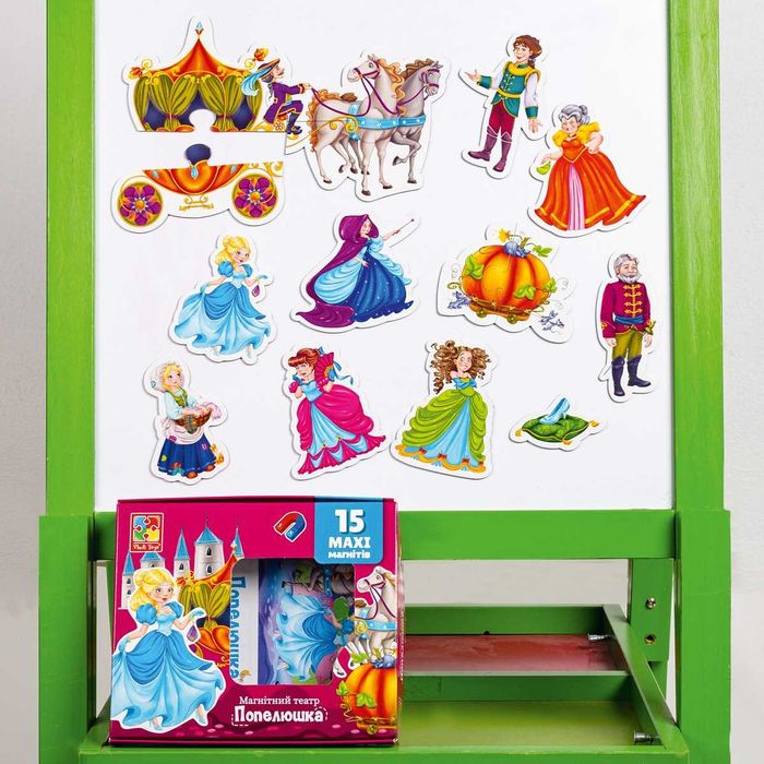 Магнітний театр Vladi Toys Попелюшка, Червона шапочка, Пряниковий будиночок 3-6 років
