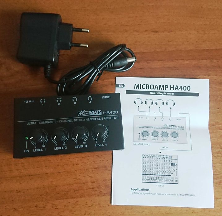 Усилитель на 4 cтерео канала HA400 N-AUDIO, микшер