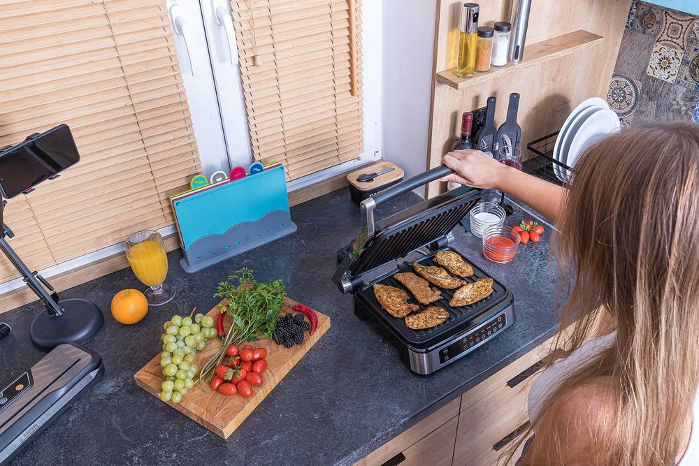 Grill elektryczny 2000W ogrodowy stołowy opiekacz kanapek toster xxl