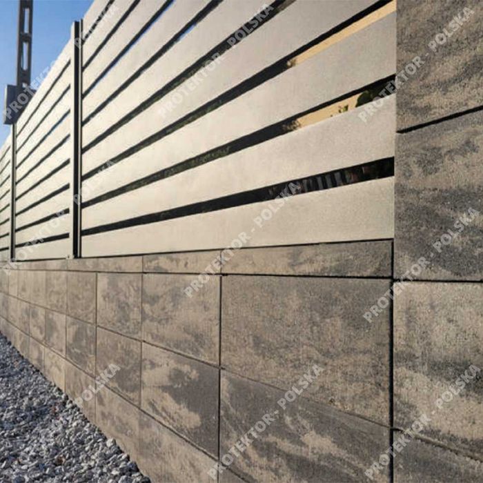 pustak ogrodzeniowy brama przęsło podmurówka blok słupek palisada mur