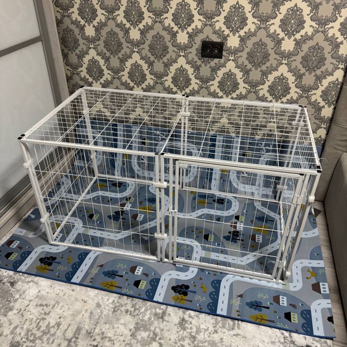 Вольєр металевий для домашніх тварин Springos 120 x 60 x 60 см Білий