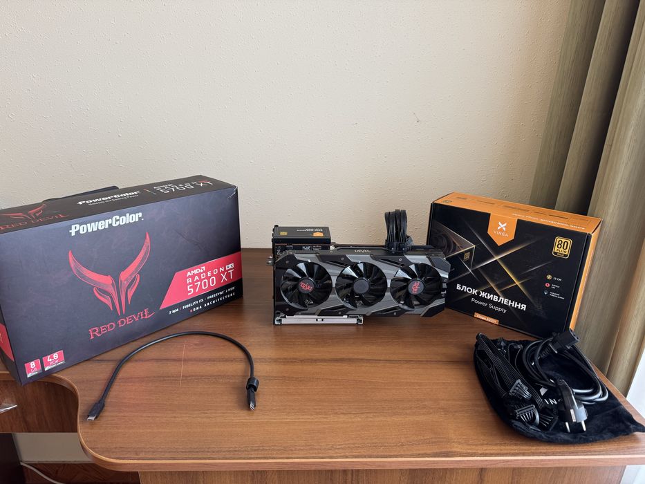 EGPU thunderbolt 3/4 USB 4 зовнішня відеокарта RX 5700 XT блок живлення 500 ватт