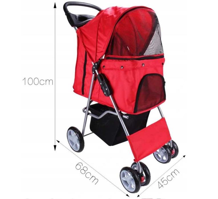 Wózek dla psa kota spacerówka, torba transportowa 2 w 1