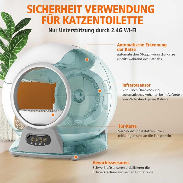 Micyox Samoczyszcząca się kuweta dla kota, , ekstra 65 l