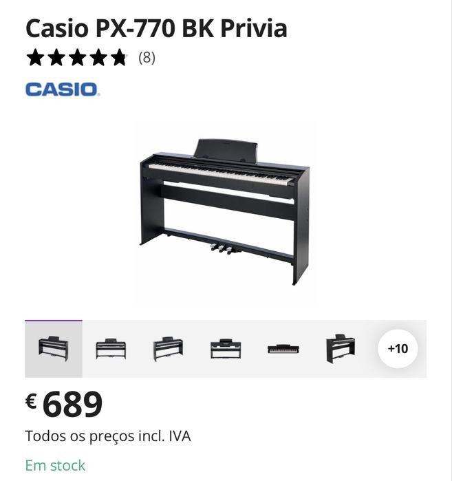 Piano Casio PX-770 BK Privia