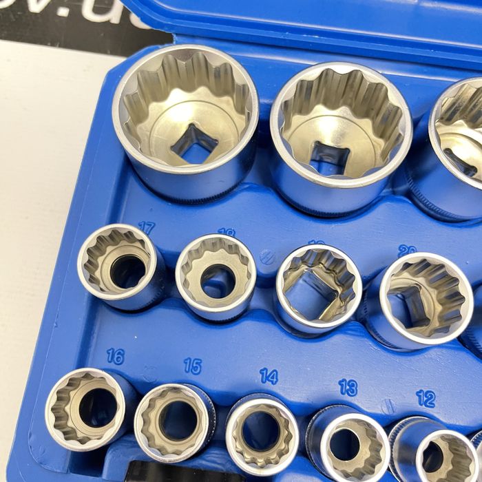 Набір торцевих головок 1/2 12граней (6-36мм) 21од. в кейсі FT