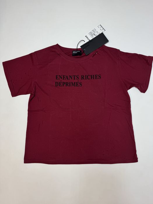 Футболка Enfants Riches Burgundy Classic Logo S M L vetements cropped