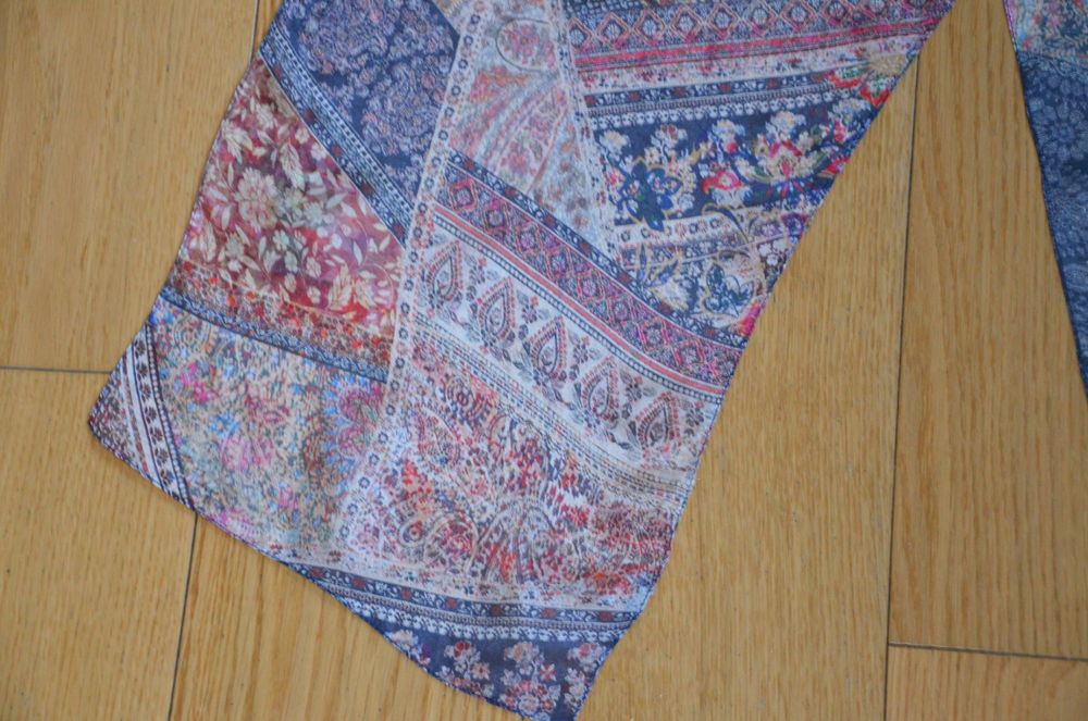 delikatna chusta/szal 100% silk jedwab 26x160cm