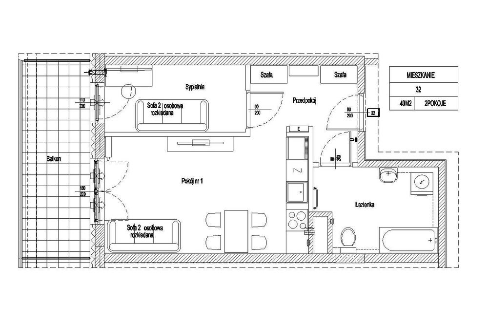 Do wynajęcia – apartament 40 m², ul. Przy Forcie (Ursus), Warszawa
