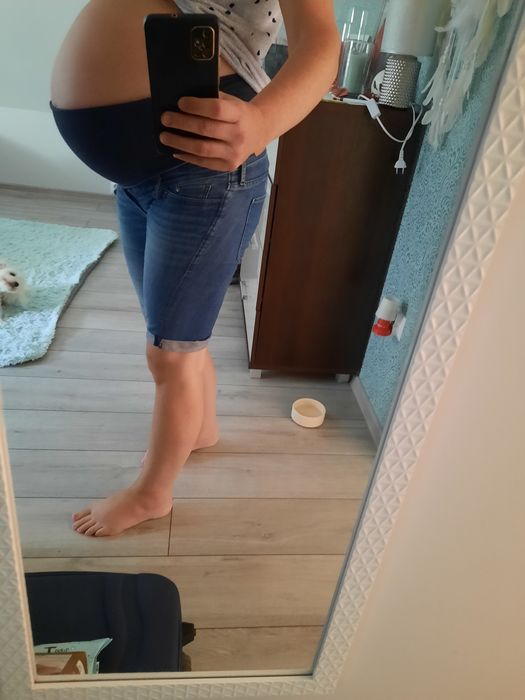 Spodenki szorty jeansowe ciążowe m/l