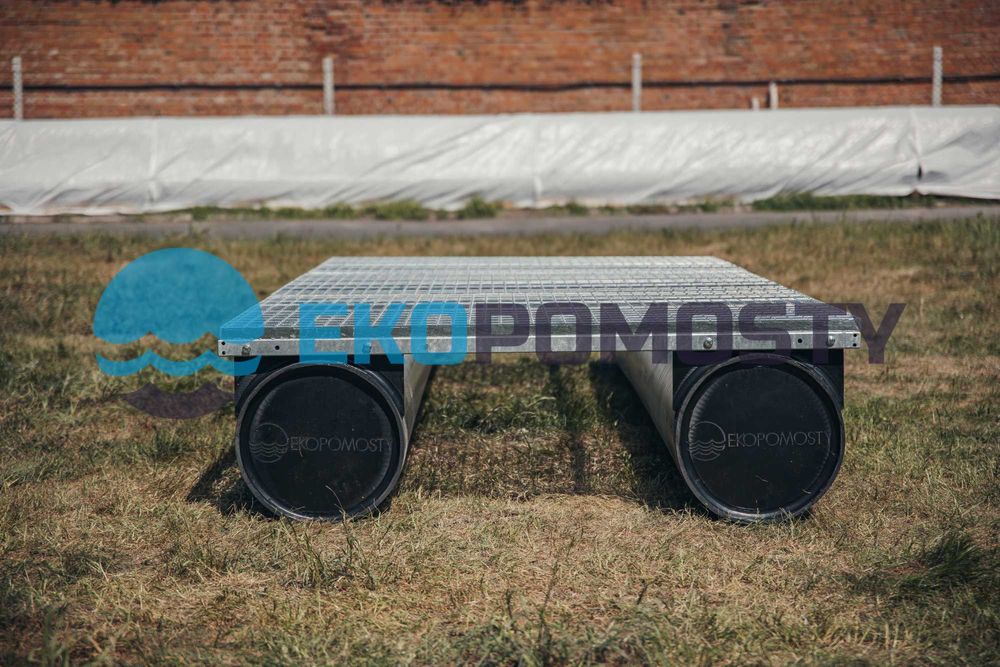 OD RĘKI- Pomost pływający, platforma pływająca 3x1,5m krata stalowa