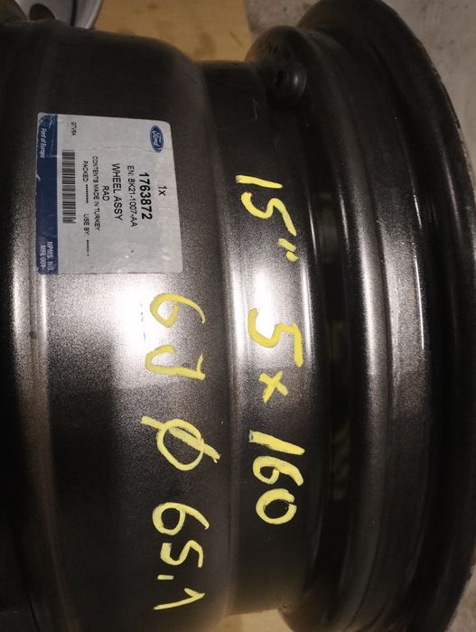 Sprzedam felgi stalowe Ford 15 cali 5x160