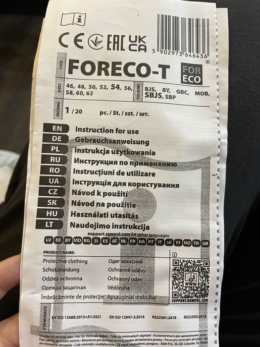 Spodnie robocze rawpol rozmiar 54