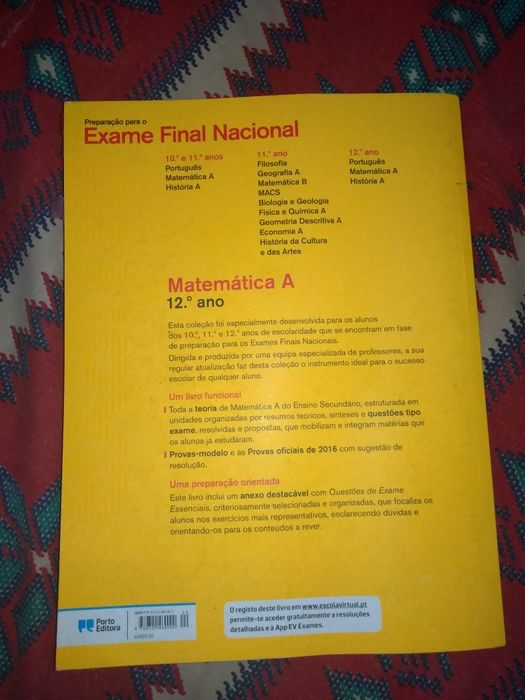Livro de preparação para o exame nacional de matemática A