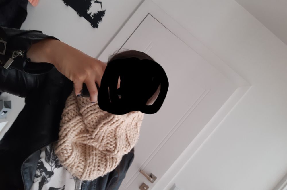 Ciepły komin H&M beżowy