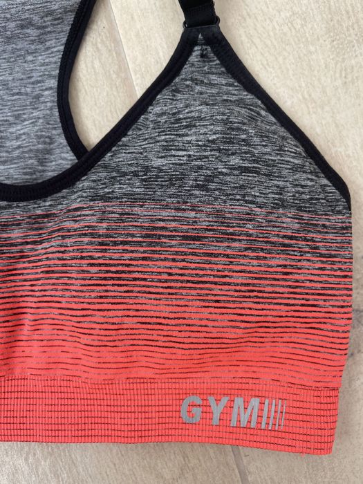 Бесшовный топ gym омбре с вкладышами бюстгальтер спортивный р.s