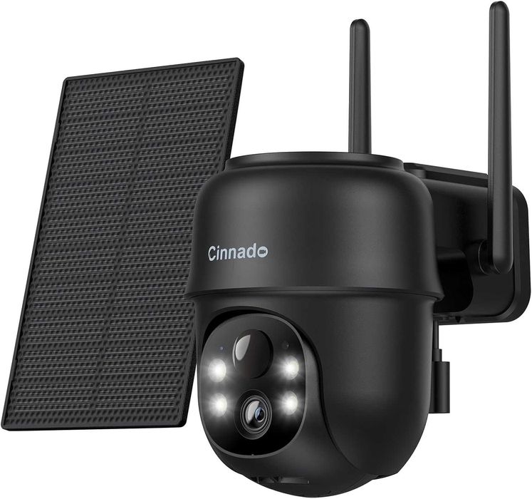 Kamera Solarna WiFi Cinnado B6 2K - Pełna Ochrona Bez Kabli! Obrotowa